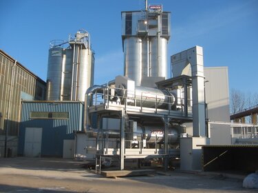 Kombinierte Trommeltrockner/-kühler System Mozer TK/TK+ in einer Maschinenanlage | © Allgaier Process Technology 2022