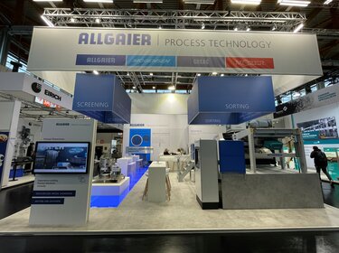 allgaier booth at the powtech trade fair | © Allgaier Process Technology 2023