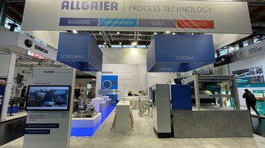 © Allgaier Process Technology 2023 allgaier booth at the Powtech trade fair | © Allgaier Process Technology 2023